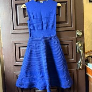 Missoni Cobalt Blue Knit Fit Flare Dress Y2K